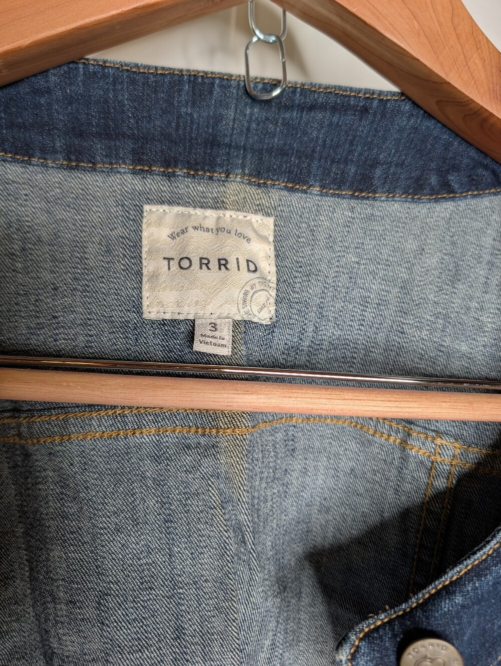 Plus Size jean Cropped Jacket - Picture 2 of 8